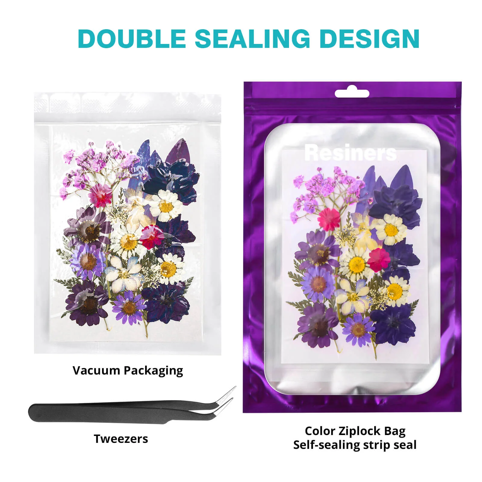Resiners® 100Pcs Dried Pressed Flowers - Image 13