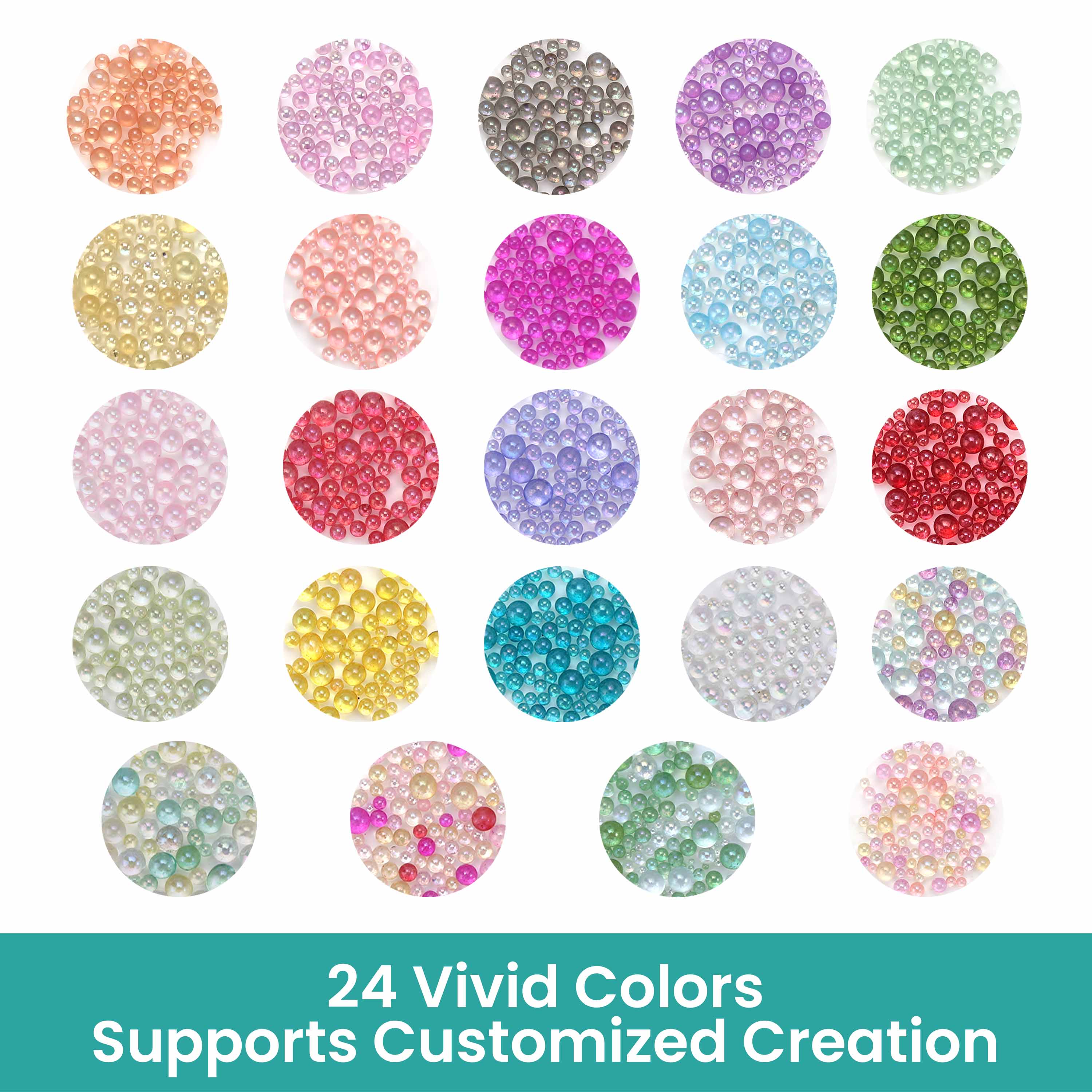 Resiners® 24 Colors Resin No-Hole Bubble Beads - Image 3
