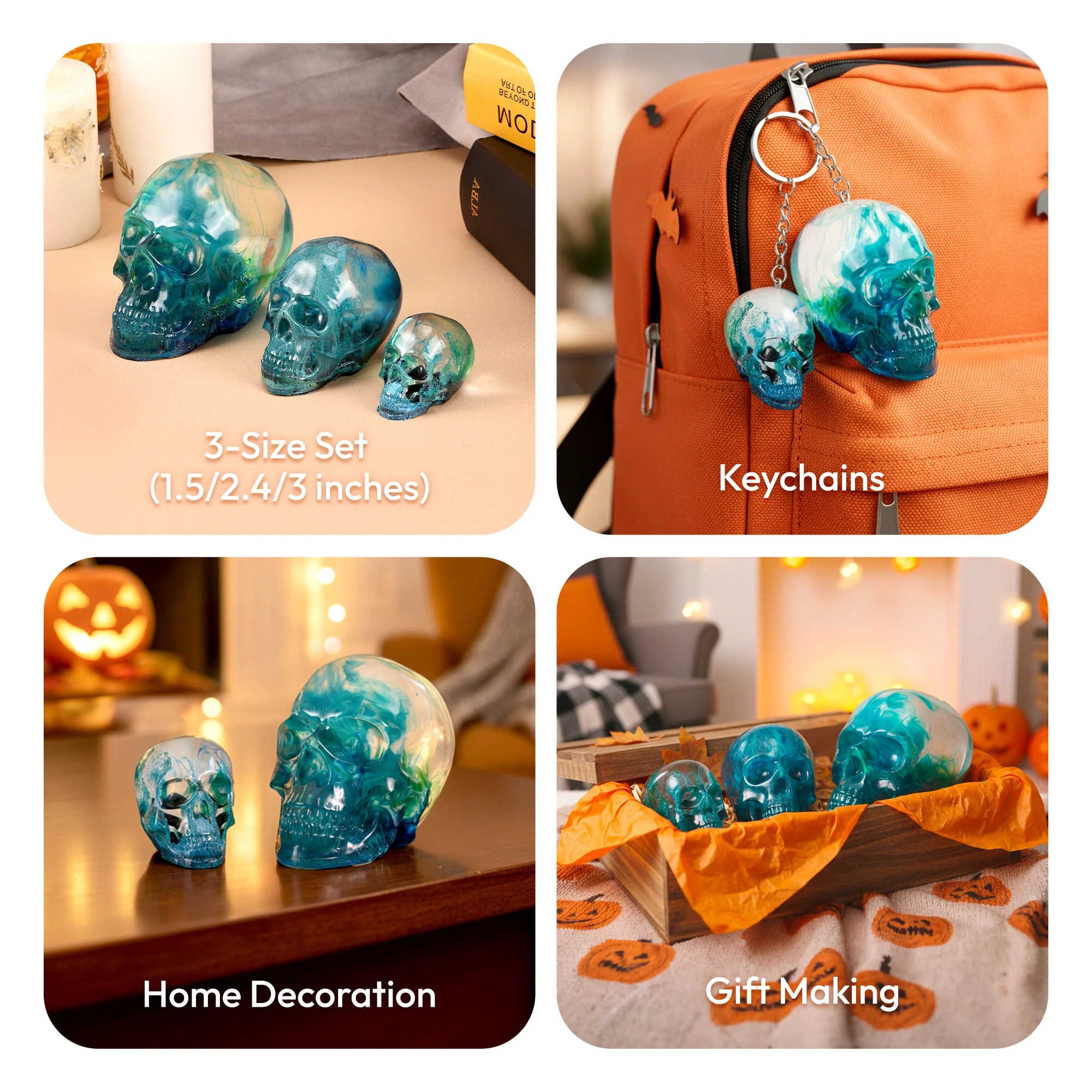 Resiners® 3D Skull Molds for Resin - Image 3