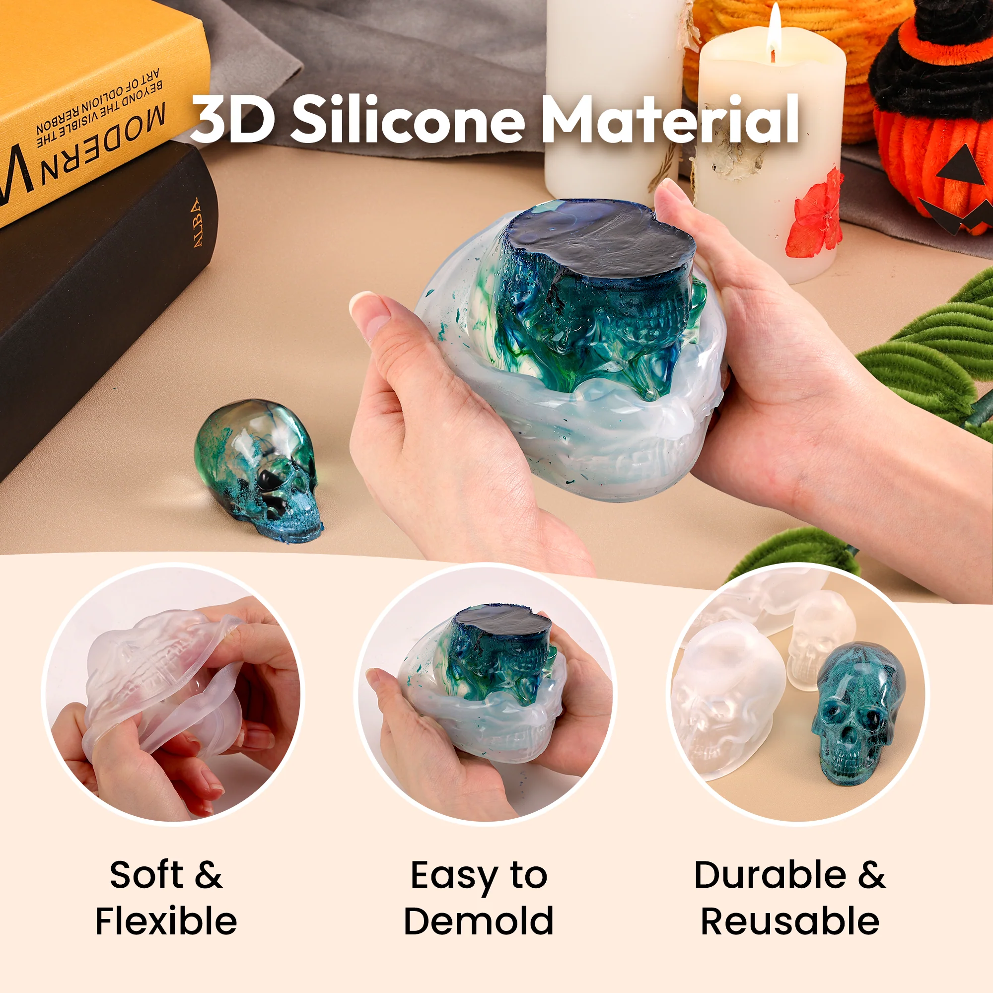 Resiners® 3D Skull Molds for Resin - Image 4