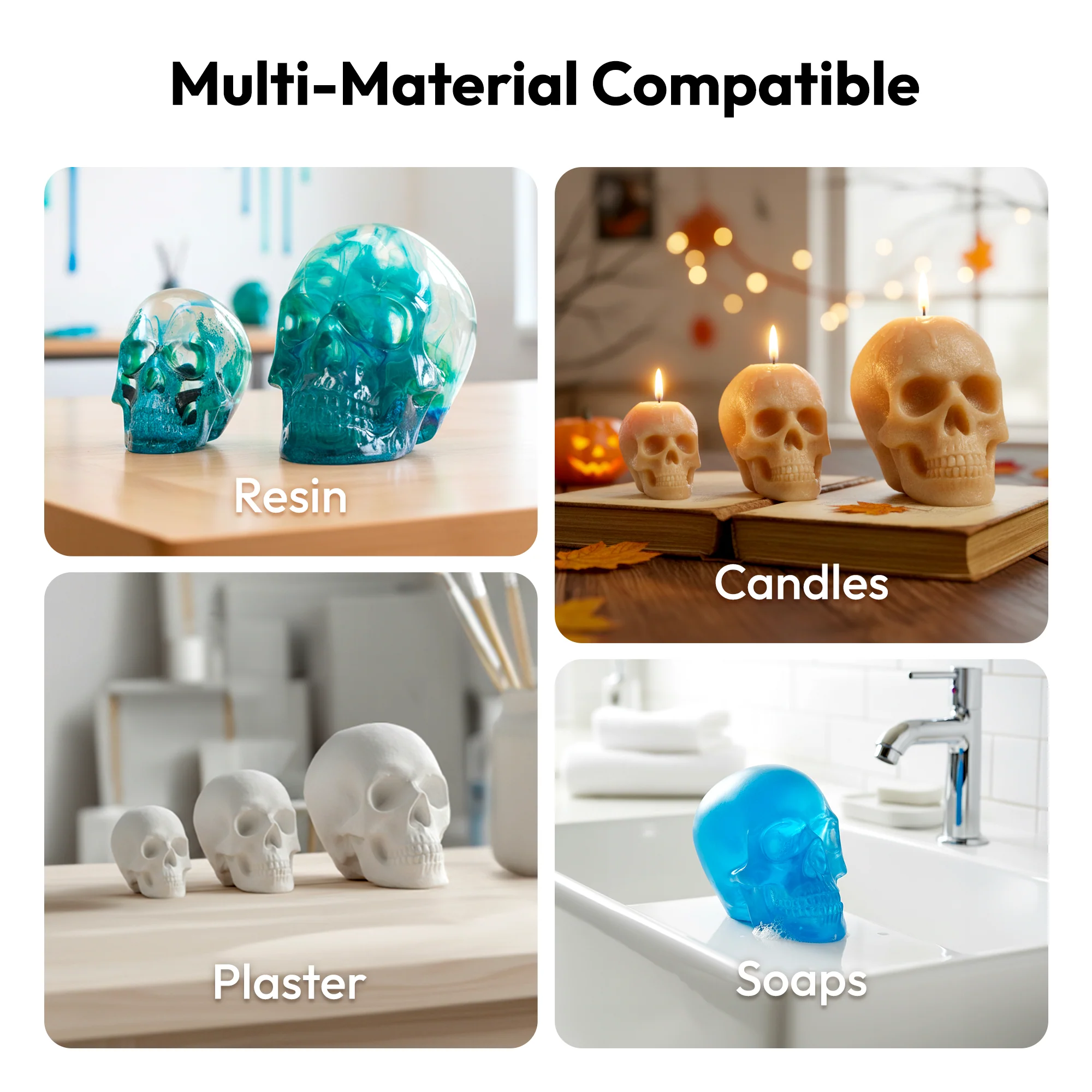 Resiners® 3D Skull Molds for Resin - Image 5