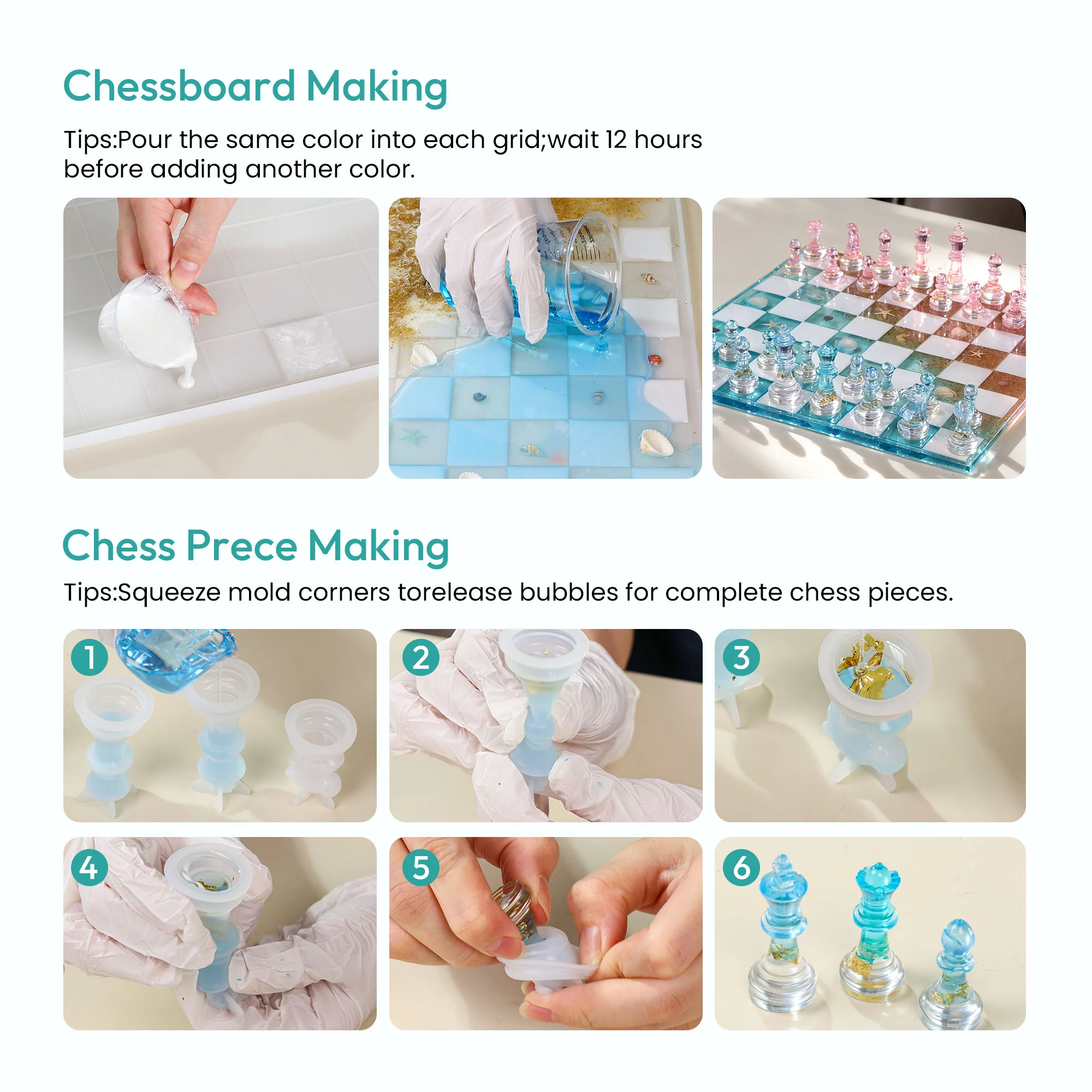 Resiners® Chess Molds for Resin Casting - Image 3