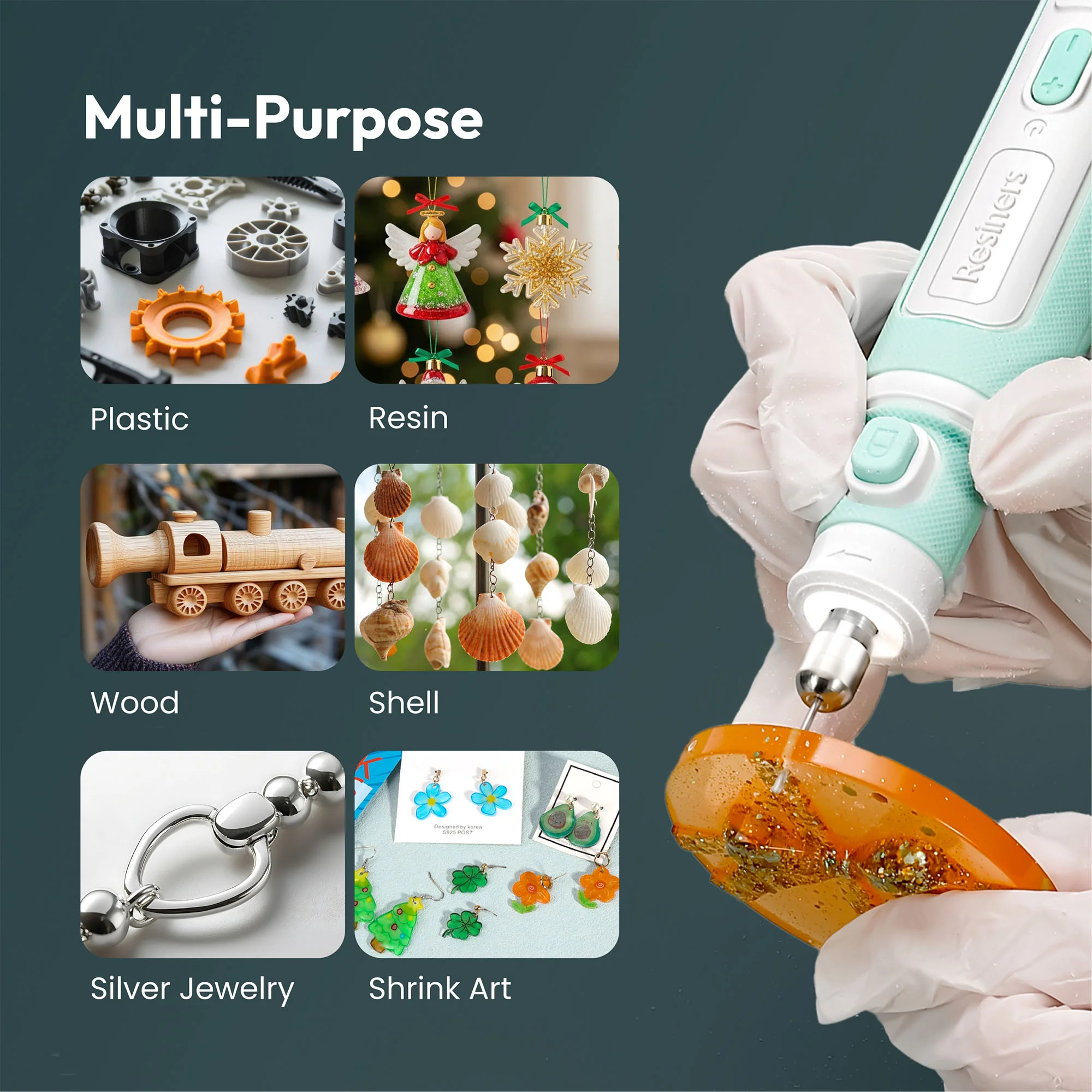 Resiners® Cordless Rotary Tool Kit for Resin Drilling and Polishing - Image 5