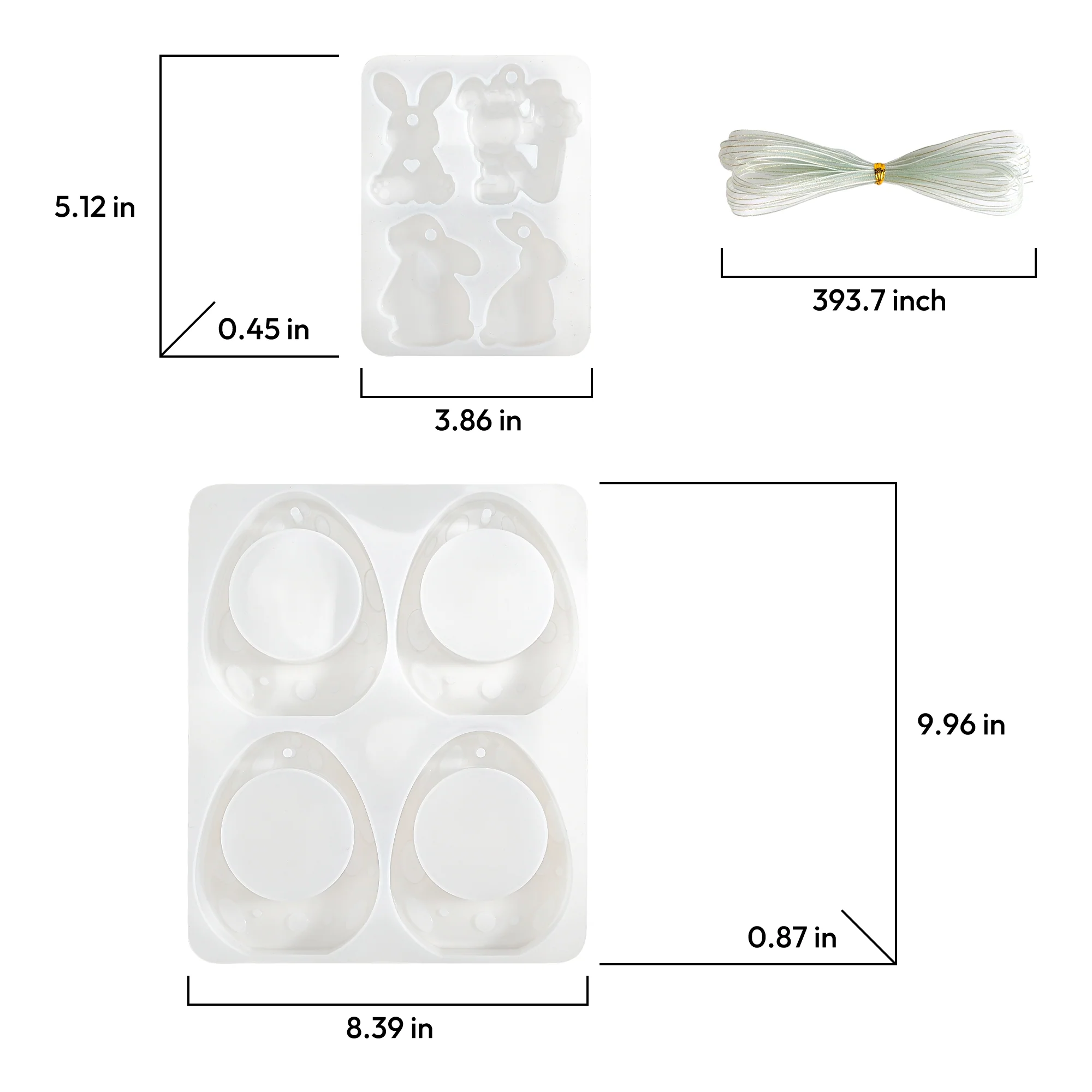 Resiners® Dinosaur Egg Rabbit Pendant Molds - Image 6