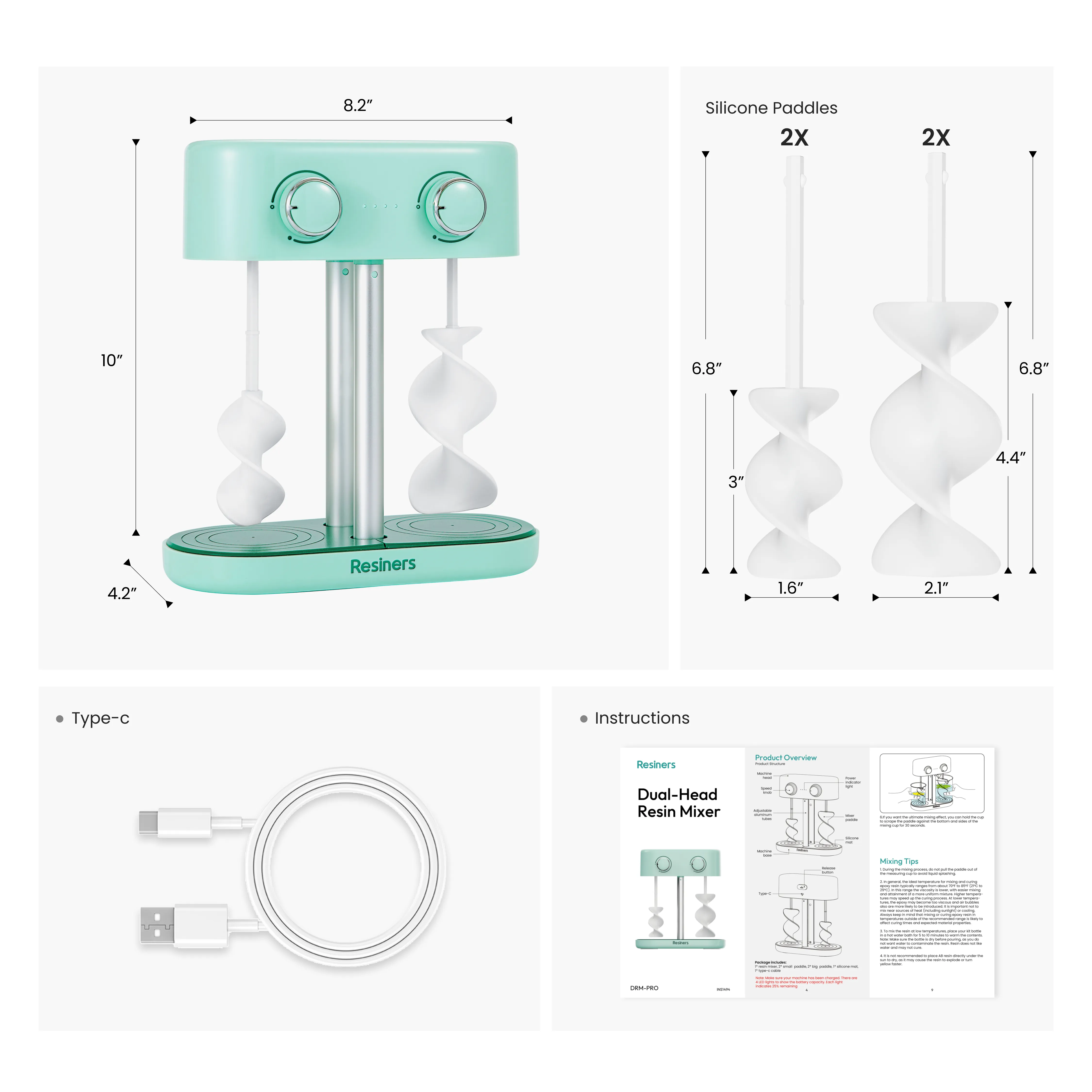 Resiners® Upgraded Dual-Head Resin Mixer - Image 8